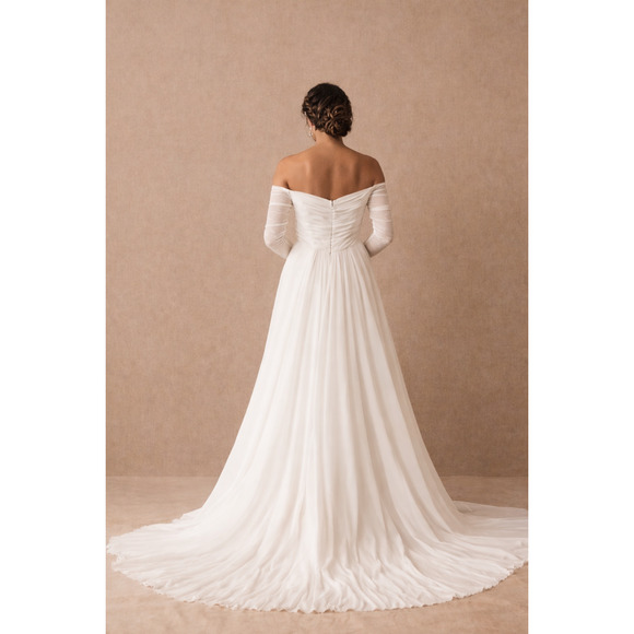 Wtoo by Watters Miles Wedding Dress Off Shoulder Tulle Bridal Gown 22 NWT - Picture 2 of 7